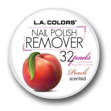 LA Colors Scented Nail Polish Remover Pads – Peach, 32 Ct