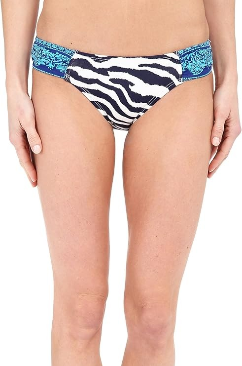 Women’s Zebra Hipster Bikini Bottom Mare Navy Small (6–8)