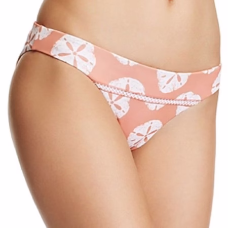 Women’s Diane Blanket Stitch Embroidered Swim Bottom Sand Dollar Large