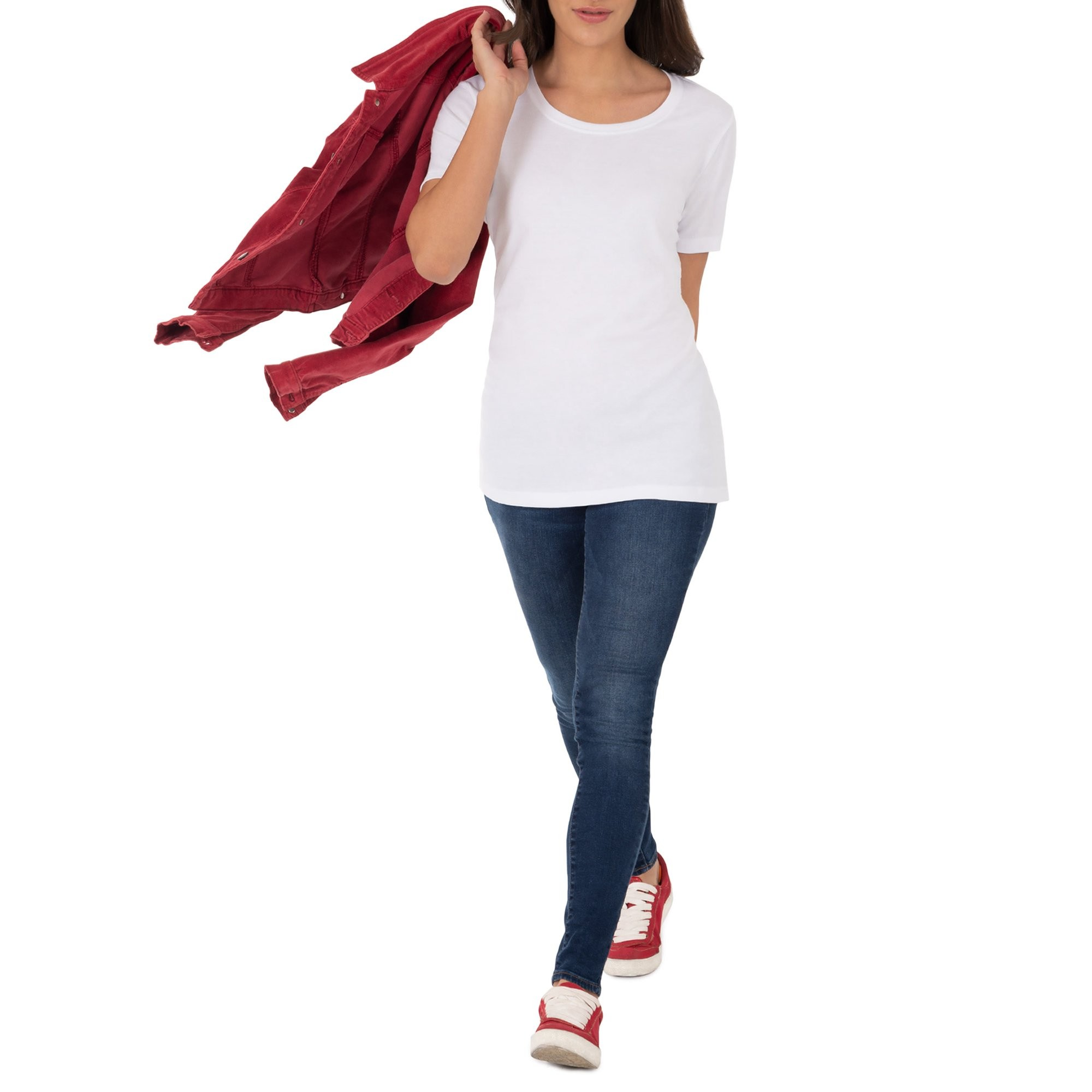 Women’s Short Sleeve Crewneck T-Shirts 2-Pack Black Soot & Arctic White L – Everyday Comfort in a Classic Fit - Image 2