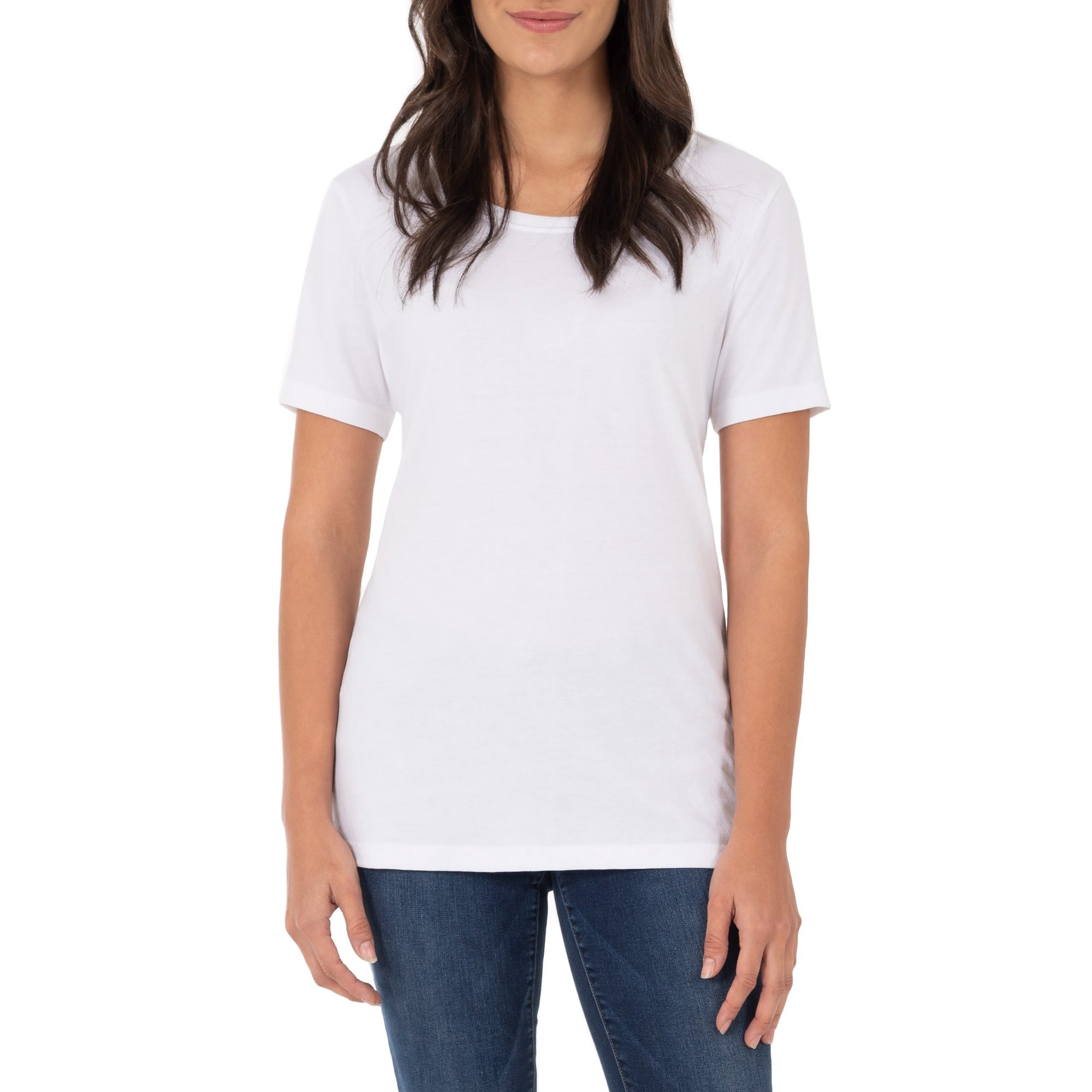 Women’s Short Sleeve Crewneck T-Shirts 2-Pack Black Soot & Arctic White L – Everyday Comfort in a Classic Fit - Image 4