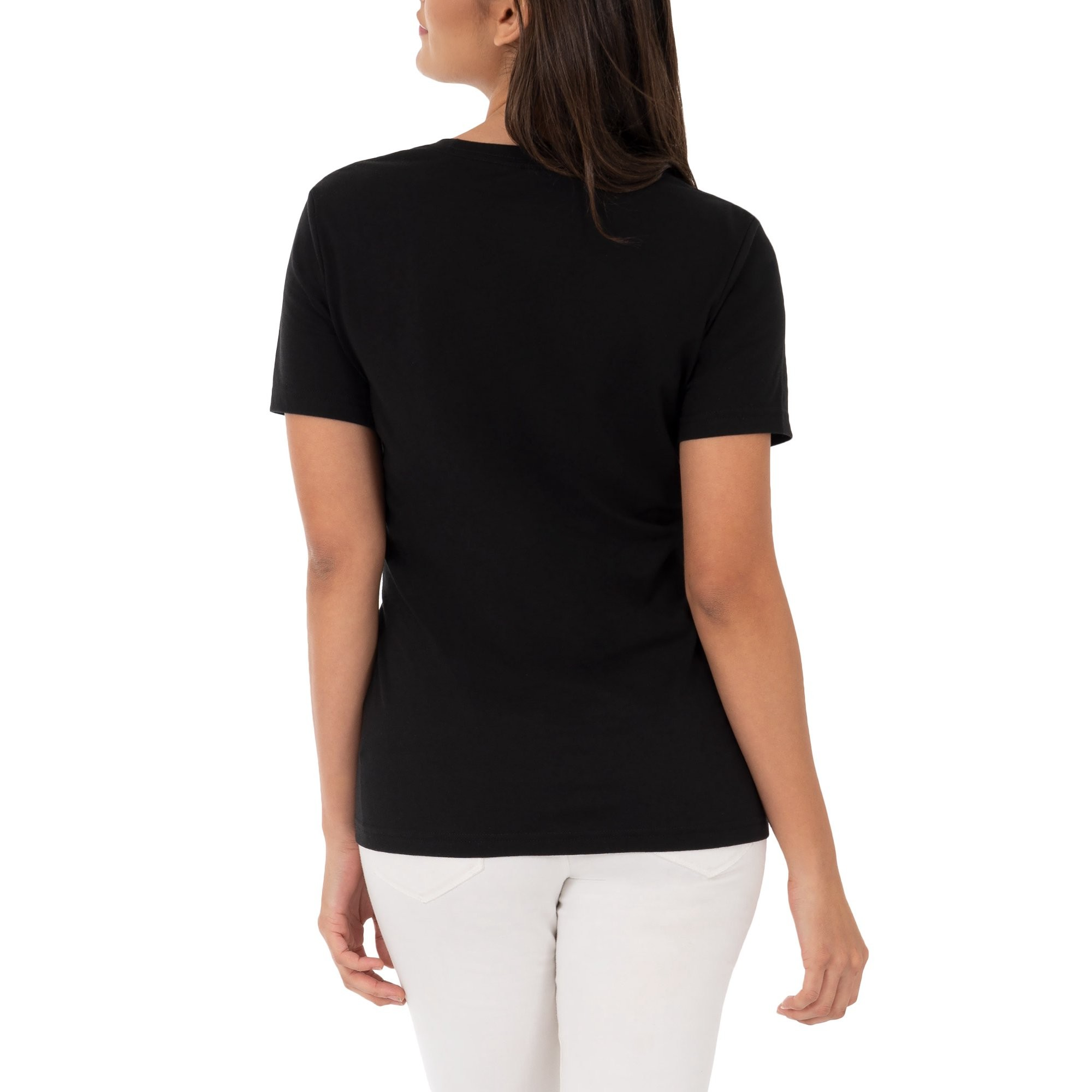 Women’s Short Sleeve Crewneck T-Shirts 2-Pack Black Soot & Arctic White L – Everyday Comfort in a Classic Fit - Image 5