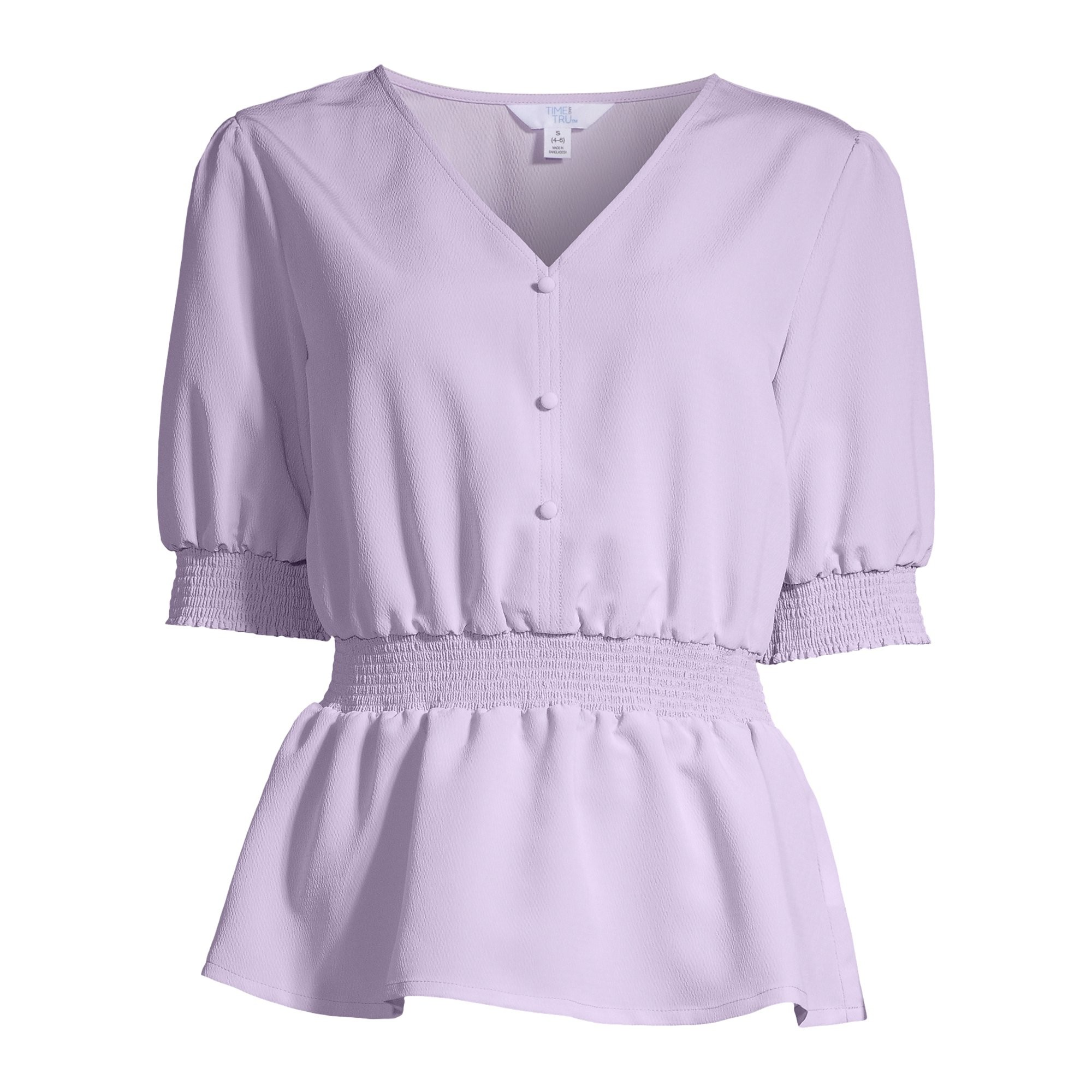 Women’s Button Smock Top Lavender Sunrise Small – Light, Feminine & Effortlessly Chic - Image 4