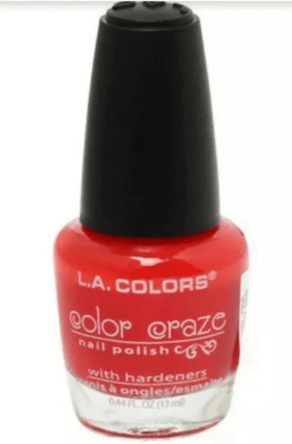 L.A. Colors Color Craze Nail Polish, Moody Red, 0.44 fl oz