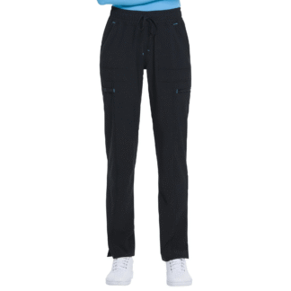 Women’s Scrubstar Regular Fit Straight-Leg Cargo Scrub Pants, Black, S