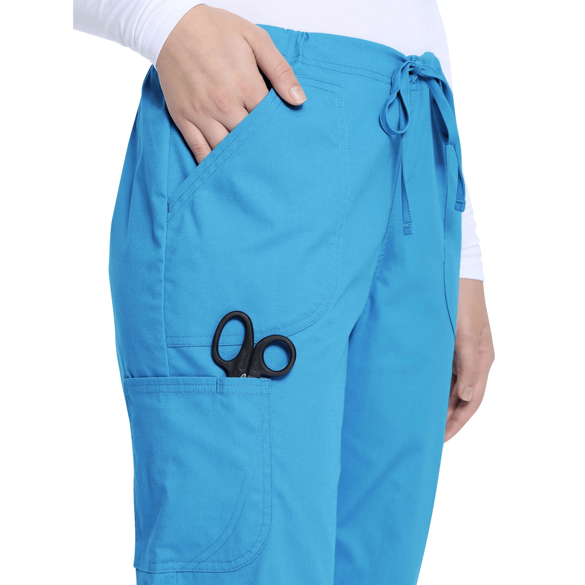Scrubstar Women’s Core Essentials Drawstring Scrub Pants, Turquoise, XL - Image 2