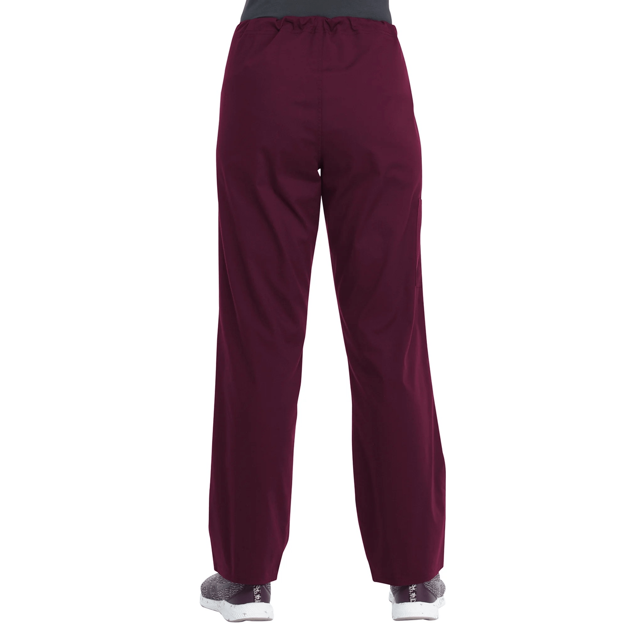 Scrubstar Core Essentials Unisex Scrub Pants with Drawstring Tie, Wine, XL - Image 2