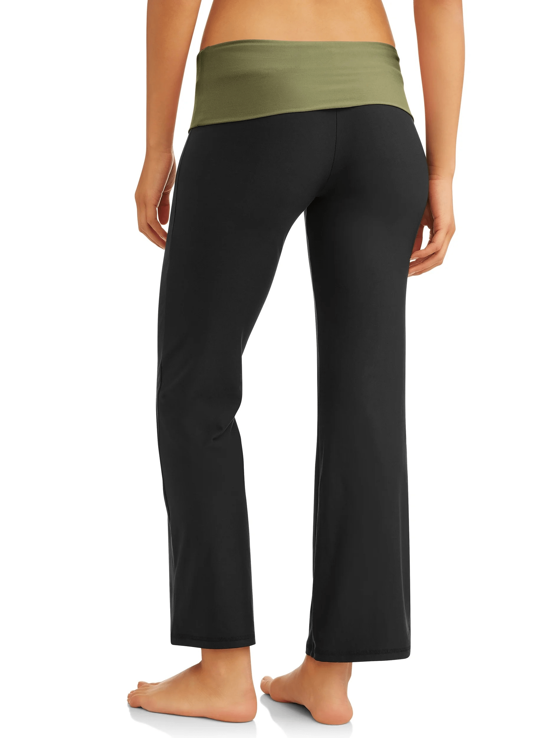 No Boundaries Juniors Flare Yoga Pants, Olive Branch, S (3–5) - Image 2