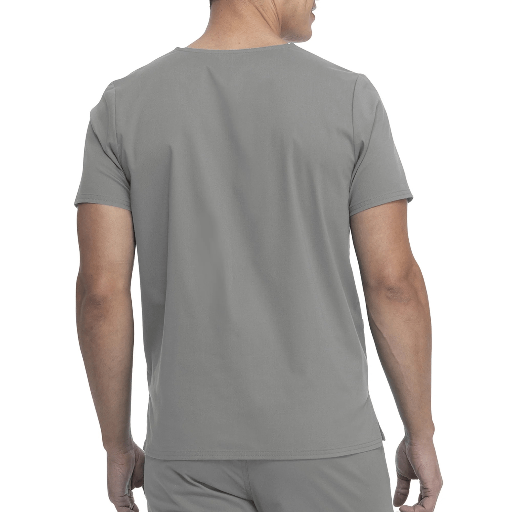 Unisex Scrubstar Breathable Polyester V-Neck Scrub Top, Grey, L - Image 3