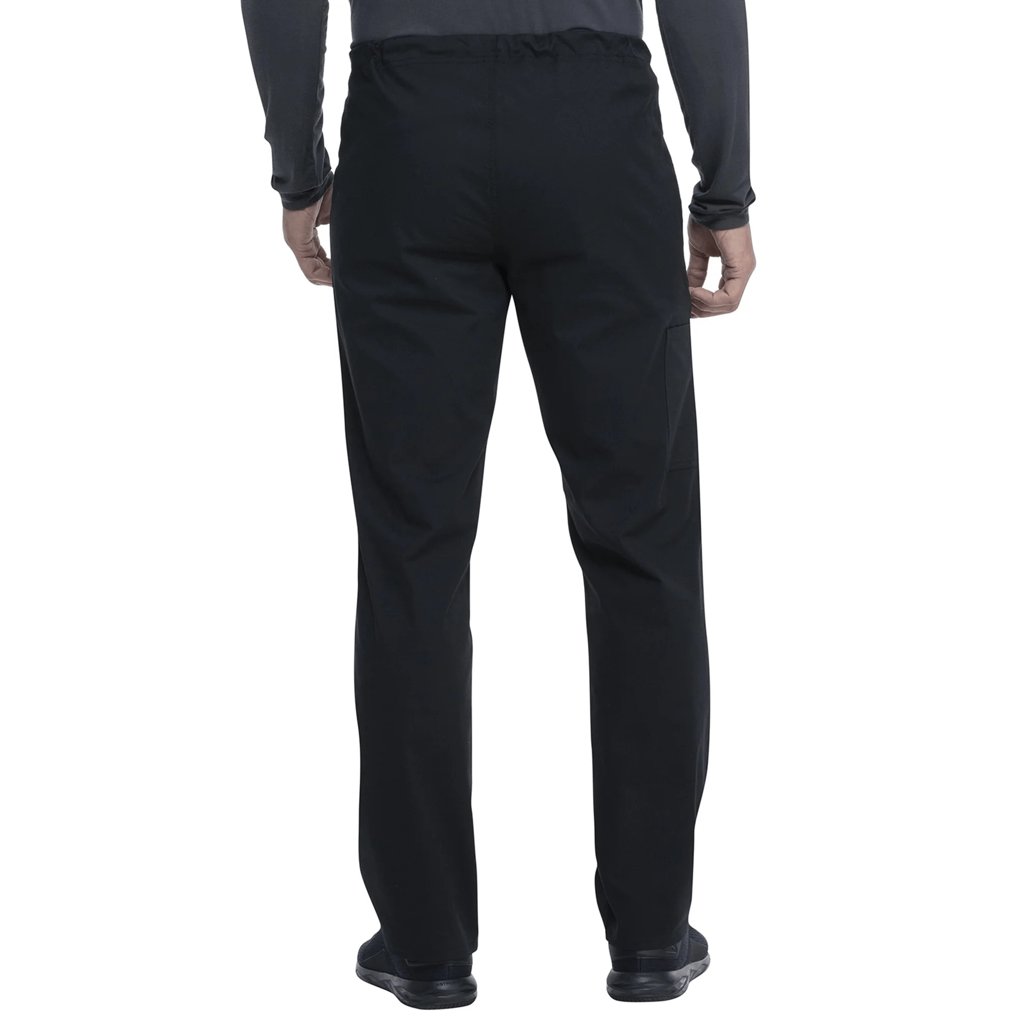 Scrubstar Unisex Cargo Open Bottom Regular Fit Scrub Pants, Black, Size XL - Image 4