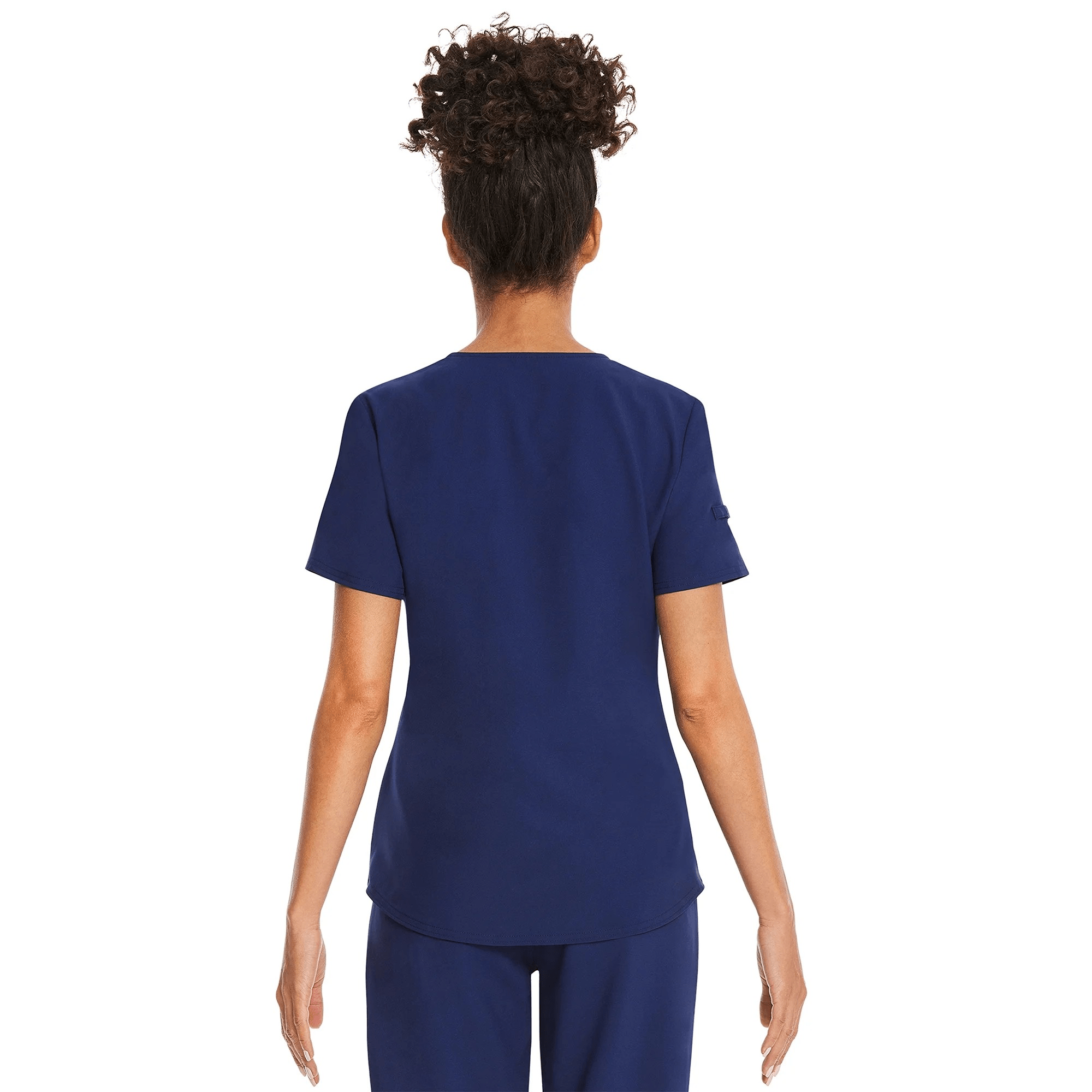 Scrubstar Women’s Core Essentials Sweetheart V-Neck Scrub Top, Indigo Blue, Size S - Image 4