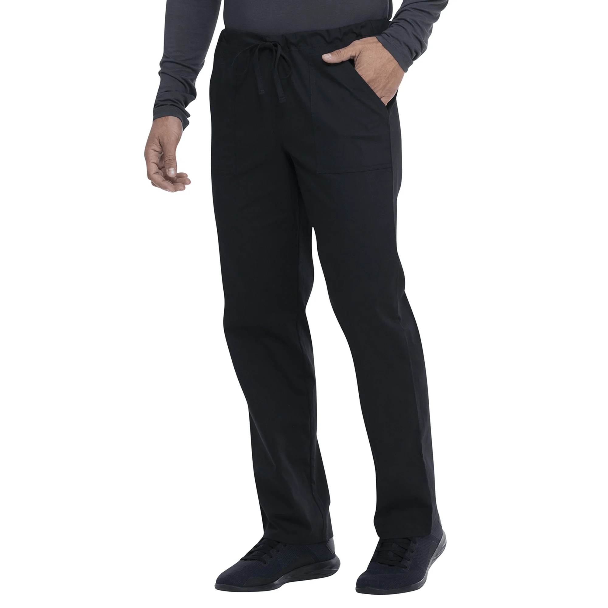 Scrubstar Unisex Cargo Open Bottom Regular Fit Scrub Pants, Black, Size XL - Image 5