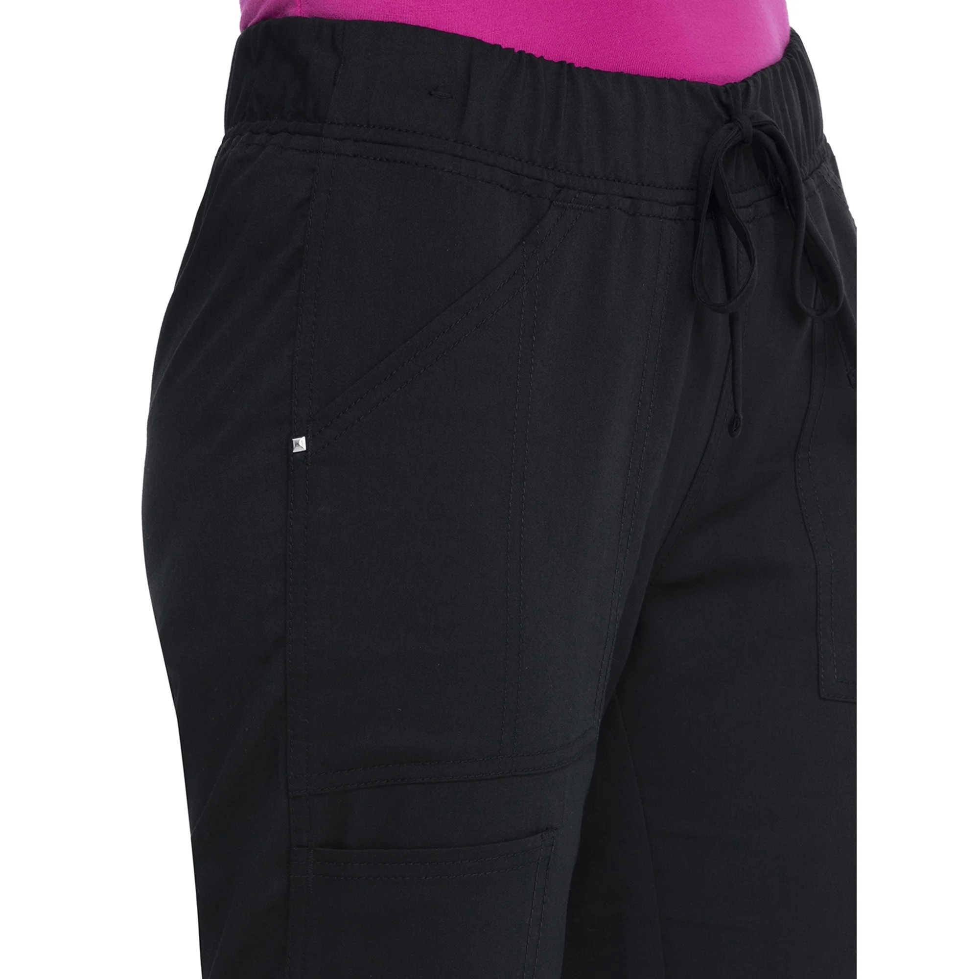 Scrubstar Women’s Fashion Premium Ultimate Jogger Scrub Pants, Black, Size S Petite - Image 5