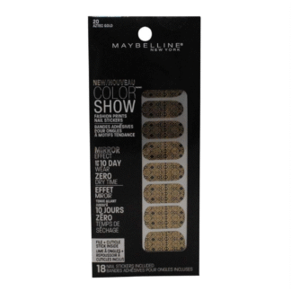 Maybelline Color Show Prints Mirror Effect Nail Stickers, 20 Aztec Gold