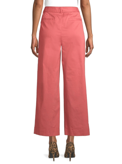 Time and Tru Women’s Self-Belt Soft Pants, Red (Size 12) - Image 3