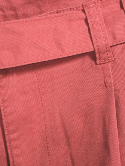 Time and Tru Women’s Self-Belt Soft Pants, Red (Size 12) - Image 4