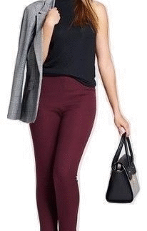A New Day Women’s Skinny High-Rise Ankle Pants, Burgundy, Size 4