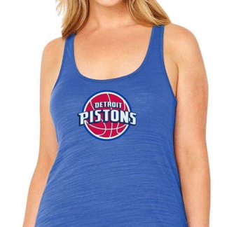 Women’s NBA Detroit Pistons Curvy Tank Top, Royal Blue, 2XL