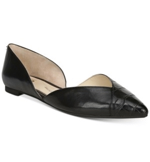 Circus by Sam Edelman Women's Rachael D'Orsay Ballet Flats, Black, Size 9M