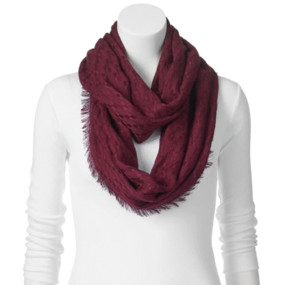 Women’s Apt. 9 Textured Basketweave Infinity Scarf, Purple Henna