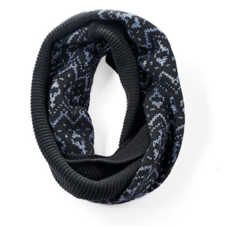 Simply Vera Wang Women's Fairisle Infinity Scarf, Black