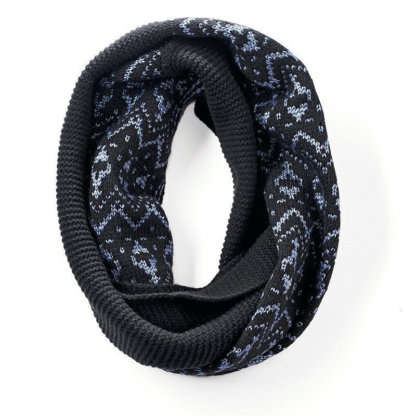 Simply Vera Wang Women's Fairisle Infinity Scarf, Black