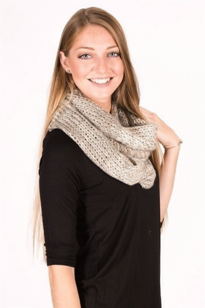 Apt. 9 Women's Knit Lurex Infinity Scarf, Polar White