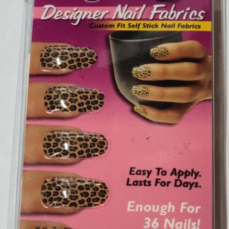 Fingrs Designer Nail Fabrics Leopard Print Nail Wraps 36 Count with Buffer #2350