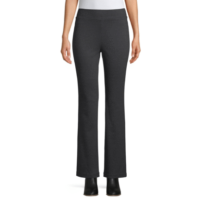 Time and Tru Women’s Petite Knit Bootcut Pants, Black, Size L (12–14)