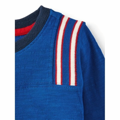 Wonder Nation Toddler Boys Long Sleeve Tee, Blue, 2T - Image 2