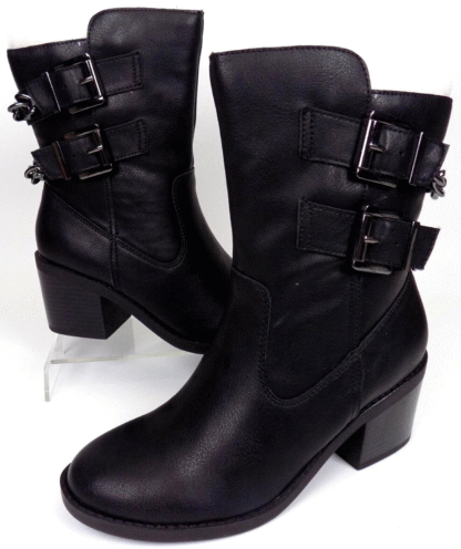 Fergalicious Women's Wishful Almond Toe Mid-Calf Fashion Boots, Black, Size 5.5 - Image 2