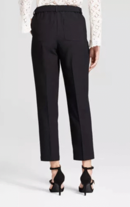 A New Day Women’s Straight-Leg Tie-Waist Crepe Pants, Black, M - Image 3