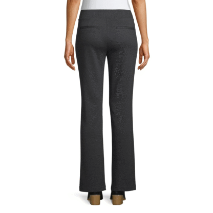 Time and Tru Women’s Petite Knit Bootcut Pants, Black, Size L (12–14) - Image 2