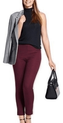 A New Day Women’s Skinny High-Rise Ankle Pants, Burgundy, Size 12
